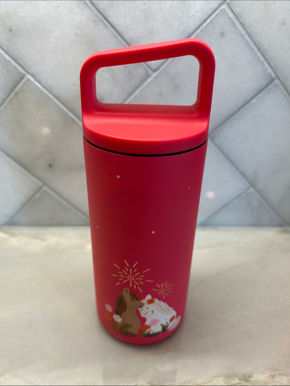 Starbucks 2026 Year of the Horse 12 oz Travel Hot/Cold Stainless Cup with Handle